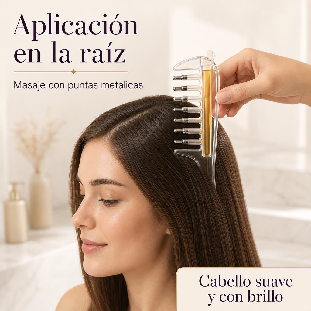 Aplicación de sérum en la raíz con Oleovita